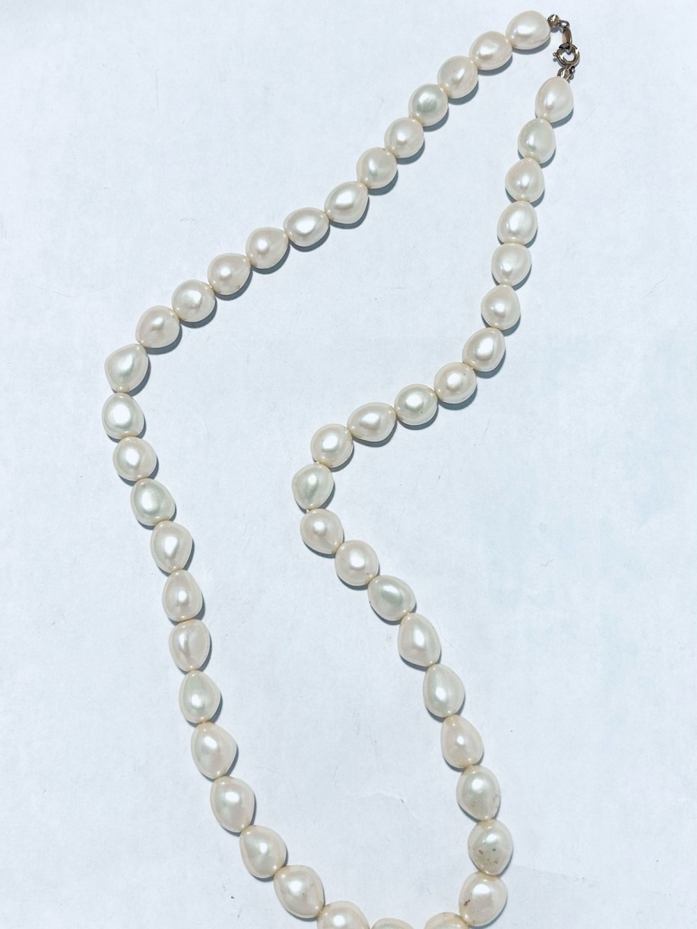Trifari Cream Faux Pearl Strand Necklace, Trifari Jewelry, Vintage Trifari - Picture 2 of 7